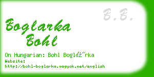 boglarka bohl business card